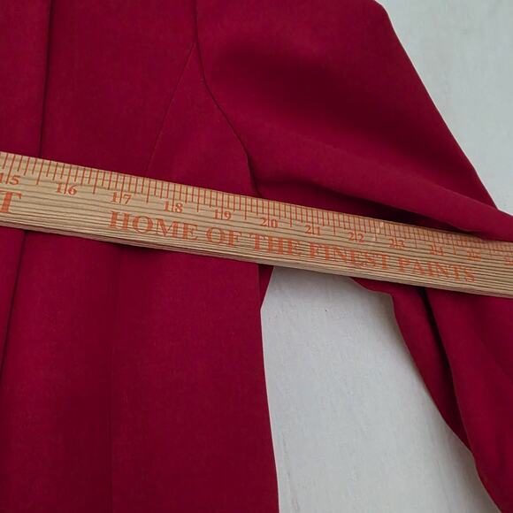 Black Label By Evan Picone Jacket Women’s 10 Ruby Red Blazer Open NWT Holiday - Picture 12 of 12